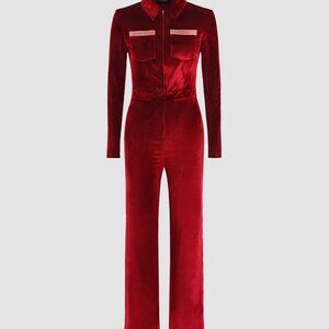 Cider Long Sleeve Velvet Jumpsuit